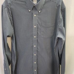 L.L. Bean Men's Blue Plaid Long Sleeve Button Down Shirt